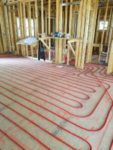 In floor radiant heat